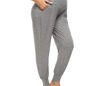 Pantalon de Grossesse Confortable avec Taille Haute Élastique – Jogging Maternité Décontracté