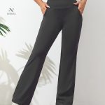Pantalon uni taille haute pour le yoga et le fitness
