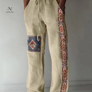 Pantalon décontracté de style ethnique