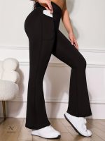 Pantalon taille haute avec poches pratiques