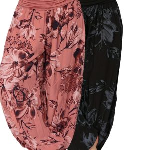 Pantalon Grande Taille à Motif Fleuri