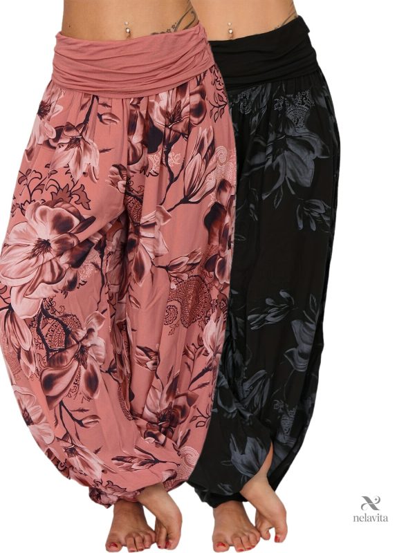 Pantalon Grande Taille à Motif Fleuri