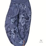 Pantalon décontracté à motif fleuri pour toutes les occasions