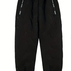 Pantalon Jogging Garçon Hiver – Pantalons Enfant Chauds et Confortables avec Taille Élastique
