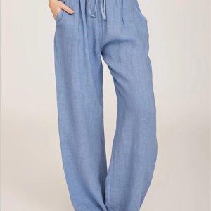 Pantalon Large à Cordon - Style Décontracté