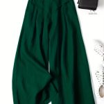 Pantalon Court Rétro en Lin