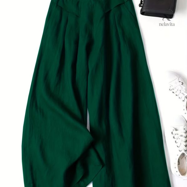 Pantalon Court Rétro en Lin