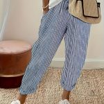 Pantalon à rayures pour un style décontracté et confortable