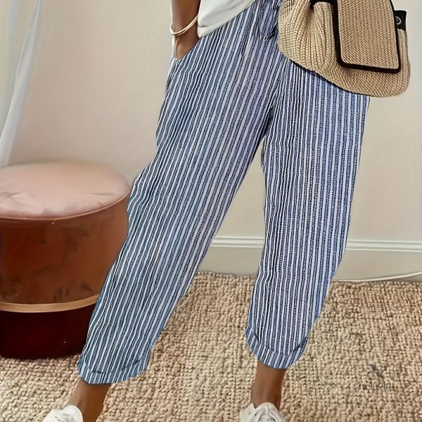 Pantalon à rayures pour un style décontracté et confortable
