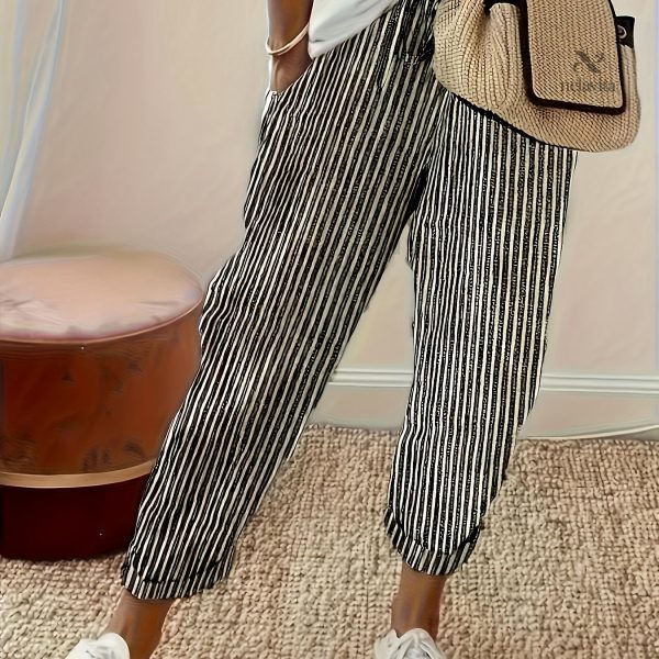 Pantalon large en tissu léger, parfait pour toutes les saisons