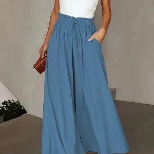 Pantalon Large Fluide Taille Haute – Must-Have Chic pour l’Été