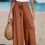 Pantalon femme en tissu léger et aéré