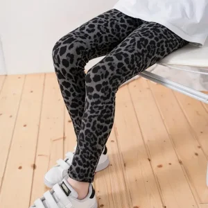 Pantalon Legging Fille Léopard – Jegging Extensible Confortable pour Tenue Décontractée