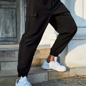 Pantalons Cargo Décontractés pour Hommes de Grande Taille avec Poche