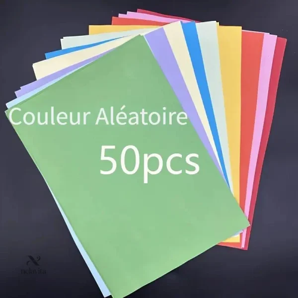 Papier Scrapbooking Multicolore 50 Feuilles