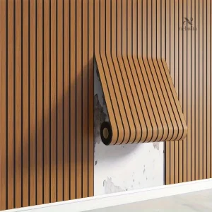 Papier Peint 3D Imitation Lames de Bois – Revêtement Mural Moderne et Facile à Poser pour Décoration Intérieure