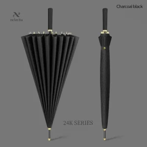 Parapluie noir anti-vent grande taille  Élégant, robuste et imperméable