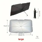 Pare-soleil parapluie pliable pour voiture, protection UV