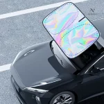 Pare-soleil voiture holographique anti-chaleur irisé