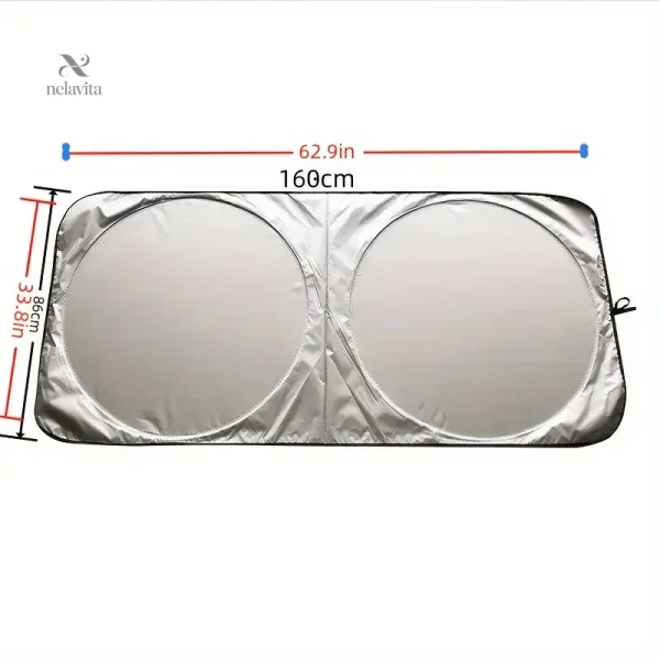 Pare-soleil argenté pour véhicule, facile à ranger et utiliser
