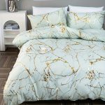 Linge de lit moderne avec motif doré