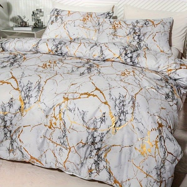 Parure de lit tendance avec effet marbre