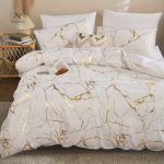 Set de lit marbré avec accents dor