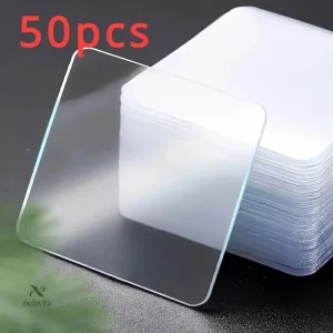 Patch adhésif transparent double face 5,8 cm – Fixation invisible ultra-forte pour surfaces lisses et objets légers