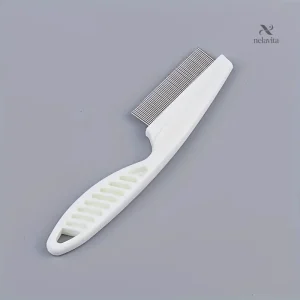 Peigne Anti-Puces pour Chats et Chiens – Brosse à Dents Fines avec Manche Ergonomique, Coloris Assortis
