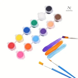 Pinceaux Inclus dans le Kit de Peinture Acrylique