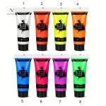 Set de peinture corporelle fluorescente, 8 teintes vibrantes