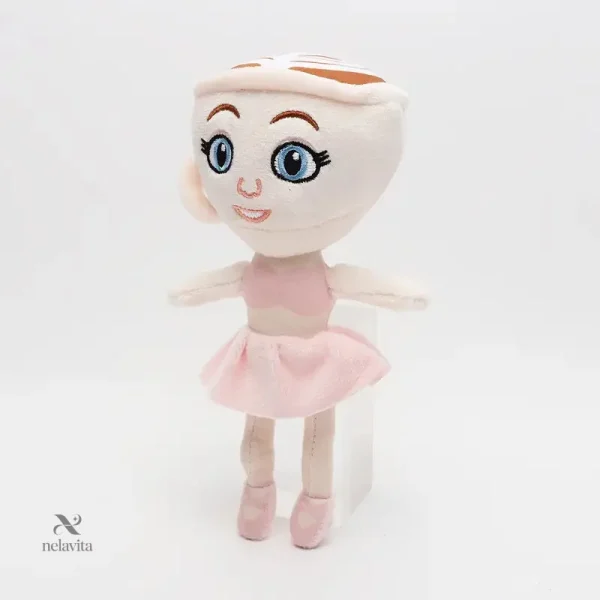Peluche tendre ballerine rose pour câlins apaisants