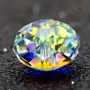 Perles multicolores facettées idéales pour fabrication de bijoux