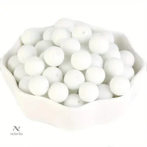Perles en pierre de lave noire – Pierres précieuses en vrac naturelles pour bijoux, lithothérapie et diffuseur d’huiles essentielles