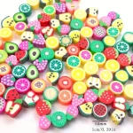 Perles Fruits en Fimo Colorées pour bijoux DIY