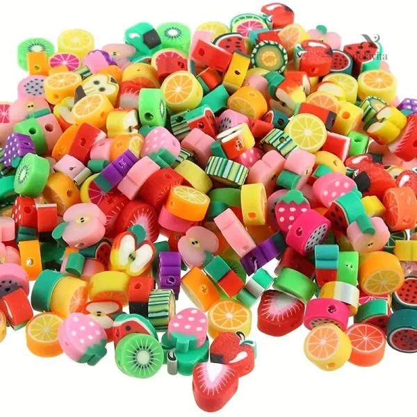 Perles à motifs fruits pour projets de bijouterie