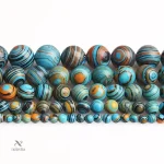 Jaspe océan : perles rondes pour créateurs de bijoux