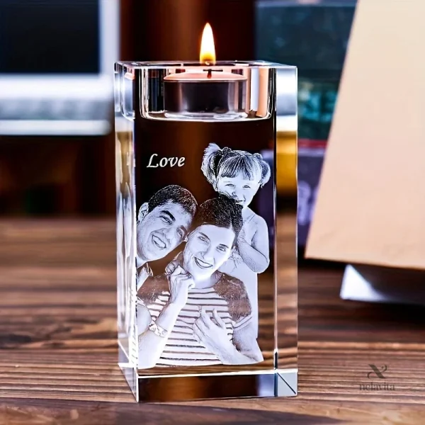 Cadeau souvenir en cristal avec gravure 3D personnalisée