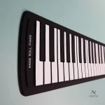 Piano électronique portable silicone, 49 touches pliables