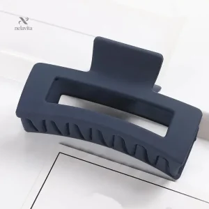 Pince à Cheveux Antidérapante Mat – Grand Modèle Minimaliste pour Cheveux Épais ou Fins