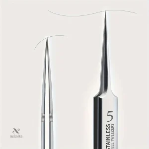 Pince à Épiler Inox Précision + Tire-Comédons – Outils Professionnels pour Soins du Visage, Acné et Cils