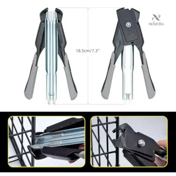 Outil de fixation avec agrafes métalliques pour grillages