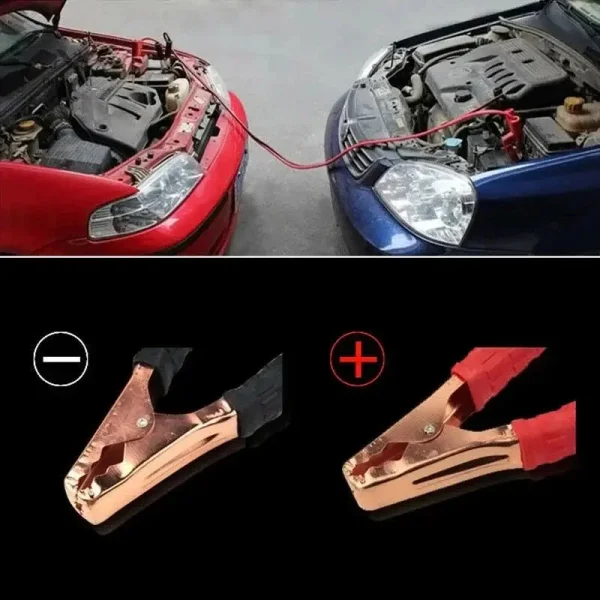 Démarrage de batterie auto avec pince crocodile