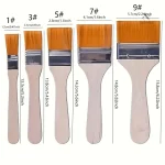 Pinceaux larges plats pour peinture acrylique et gouache