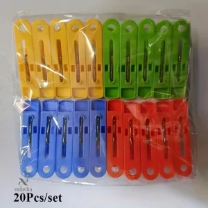 Lot de 12 pinces résistantes pour étendage de linge