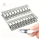 Pinces à linge métalliques inox ultra-résistantes, lot de 20