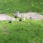 Piquets de jardin libellules décoratifs pour extérieur