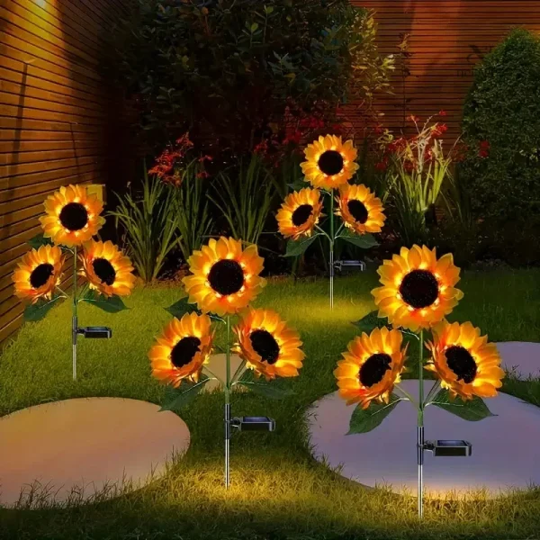 piquets-de-jardin-decoratifs-tournesols-led-eclairage-sol-ennpyk-1 Piquets de jardin décoratifs tournesols LED pour extérieur