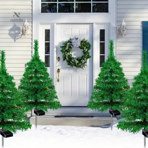 Piquets sapin de Noël LED pour décoration extérieure lumineuse