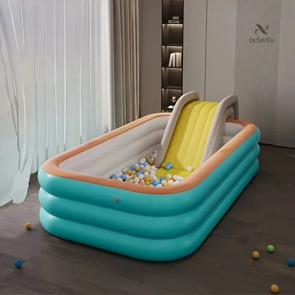 piscine-gonflable-familiale-xxl-avec-toboggan-aire-de-jeu-3xgfbe-1 Piscine gonflable familiale XXL avec toboggan